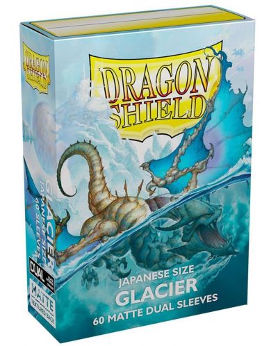 Протектори за карти Dragon Shield Dual Sleeves - Small Matte Glacier (60 бр.) - 1