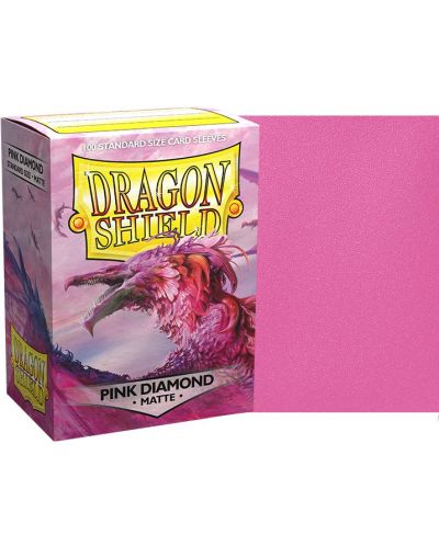 Протектори за карти Dragon Shield Sleeves - Matte Pink Diamond (100 бр.) - 2