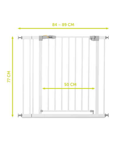 Предпазна преграда за врата Hauck - Open N Stop KD, 9 cm, бяла - 6