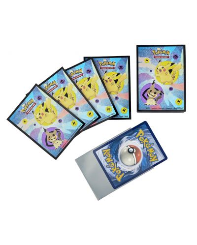 Протектори за карти Ultra Pro - Pikachu & Mimikyu (65 бр.) - 2