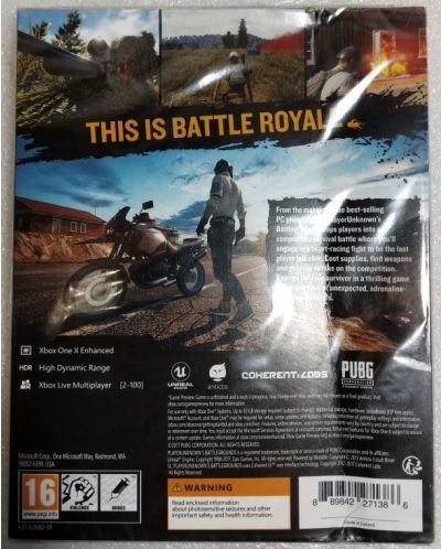 PlayerUnknown's BattleGrounds - Full Game Download Code (Xbox One) (разопакован) - 3