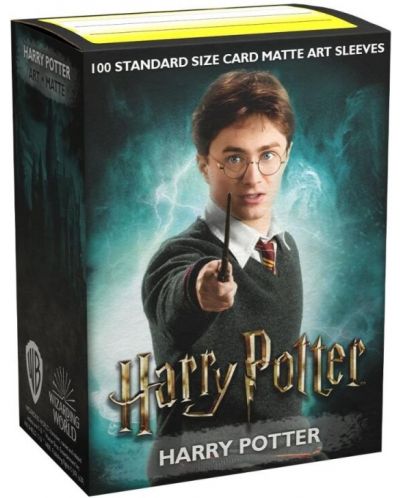 Протектори за карти Dragon Shield - Matte Art Sleeves Standard Size, Harry Potter (100 бр.) - 1