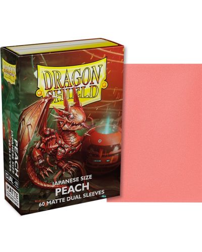 Протектори за карти Dragon Shield Dual Sleeves - Small Matte Peach (60 бр.) - 2