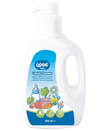 Препарат за миене на бебешки съдове Wee Baby - 750 ml - 1
