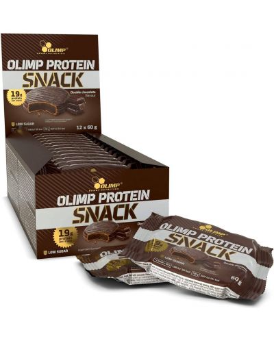 Protein Snack Box, двоен шоколад, 12 броя, Olimp - 2