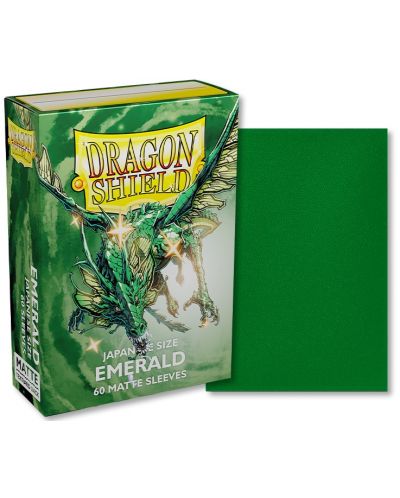 Протектори за карти Dragon Shield - Matte Sleeves Small Size, Emerald (60 бр.) - 2