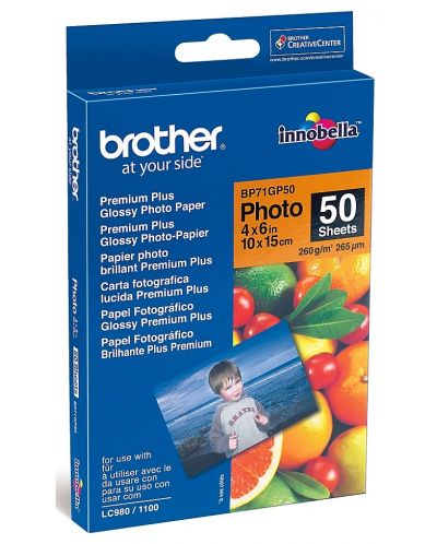 Фотохартия Brother - BP71GP50 Premium Plus Glossy, A6, 50 листа - 1