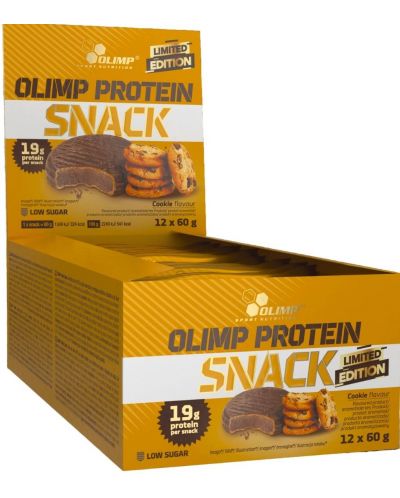 Protein Snack Box, курабийки с крем, 12 броя, Olimp - 1