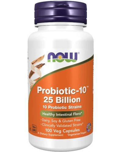 Probiotic-10 25 Billion, 160 mg, 100 капсули, Now - 1