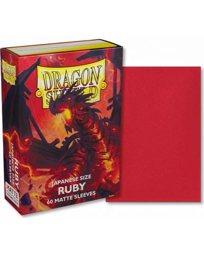 Протектори за карти Dragon Shield - Matte Sleeves  Small Size, Ruby (60 бр.) - 2