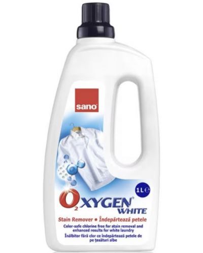 Препарат за петна Sano - Oxygen White gel, 1 L - 1