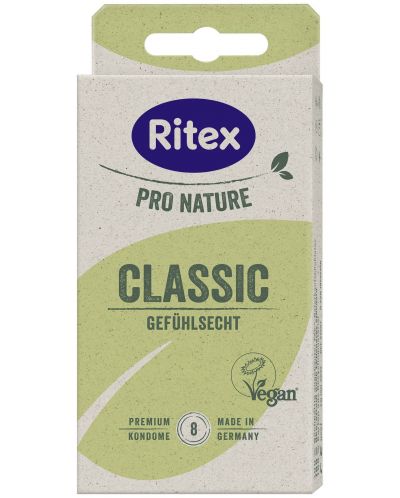 Pro Nature Classic Презервативи, класически, 8 броя, Ritex - 1