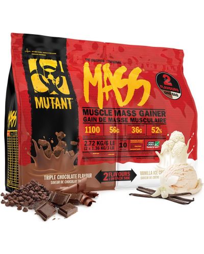 Mass, triple chocolate & vanilla ice cream, 2.72 kg, Mutant - 1