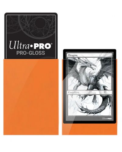 Протектори за карти Ultra Pro - PRO-Gloss Standard Size, Orange (50 бр.) - 2