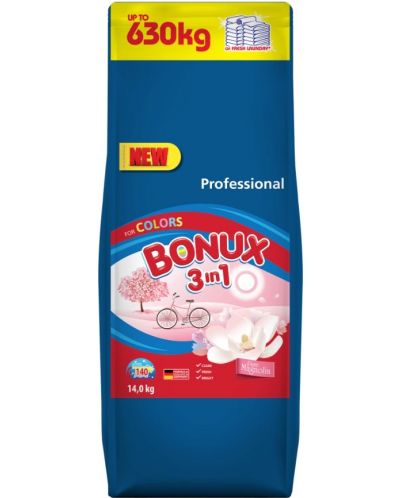 Прах за пране 3 in 1 Bonux - Professional Color Pure Magnolia, 140 пранета - 1