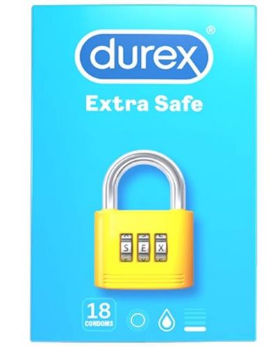 Extra Safe Презервативи, 18 броя, Durex - 1