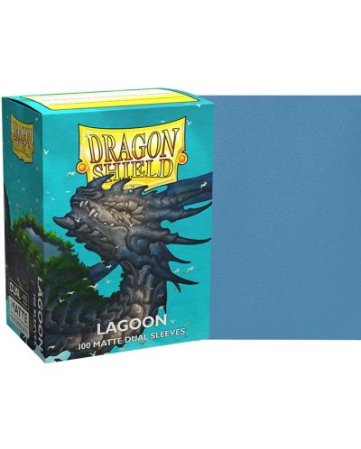 Протектори за карти Dragon Shield Dual Sleeves - Matte Lagoon (100 бр.) - 2