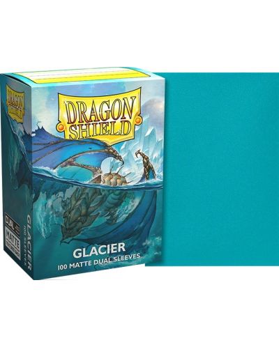 Протектори за карти Dragon Shield Dual - Matte Dual Sleeves Standard Size, Glacier (100 бр.) - 2