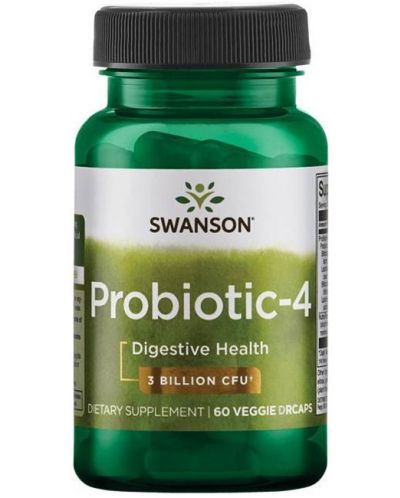 Probiotic-4, 60 растителни капсули, Swanson - 1