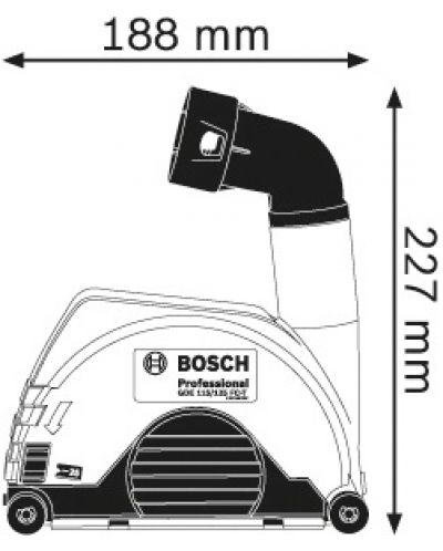 Прахоуловител Bosch - Professional GDE 115/125 FC-T, Ø115-125 mm, Click & Clean - 2