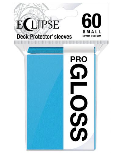 Протектори за карти Ultra Pro - Eclipse Gloss Small Size, Sky Blue (60 бр.) - 1