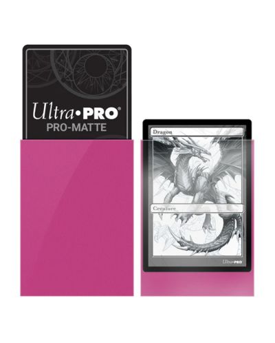 Протектори за карти Ultra Pro - PRO-Matte Standard Size, Bright Pink (50 бр.) - 2