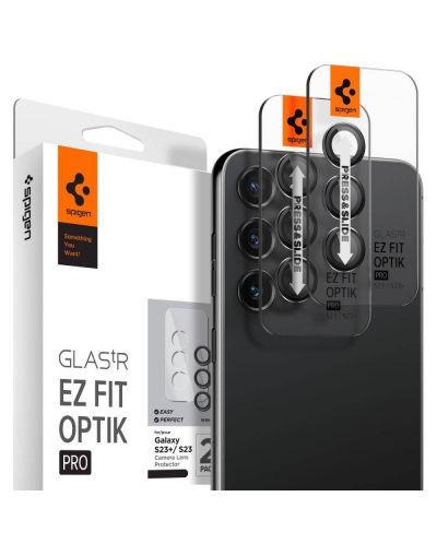 Стъклени протектори Spigen - EZ Fit Optik Pro, Galaxy S23 Plus, 2 броя - 1