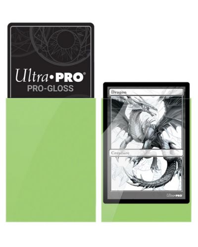 Протектори за карти Ultra Pro - PRO-Gloss Standard Size, Lime Green (50 бр.) - 2