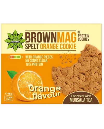 BrownMag Протеинови бисквитки, портокал, 12 броя, Cvetita Herbal - 3