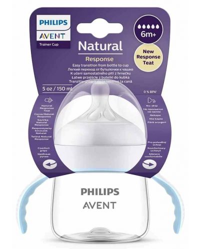 Преходно шише Philips Avent - Natural Response 3.0, с биберон 6m+, 150 ml - 5