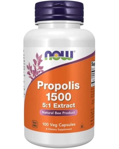 Propolis 1500 5:1 Еxtract, 300 mg, 100 капсули, Now - 1