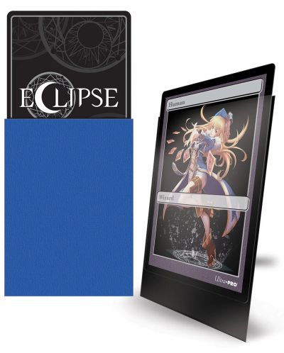 Протектори за карти Ultra Pro - Eclipse Gloss Small Size, Pacific Blue (60 бр.) - 2