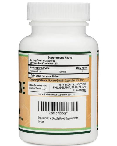 Pregnenolone, 120 капсули, Double Wood - 2