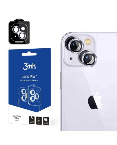 Стъклен протектор 3mk - Lens Protection Pro, iPhone 14, лилав - 1