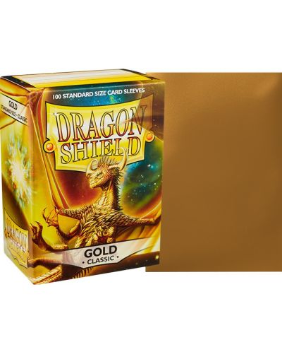 Протектори за карти Dragon Shield Classic Sleeves - Gold (100 бр.) - 2