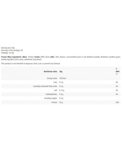 Proven Whey, Whey Protein Isolate, ягодов сладолед, 1814 g, Gaspari Nutrition - 2
