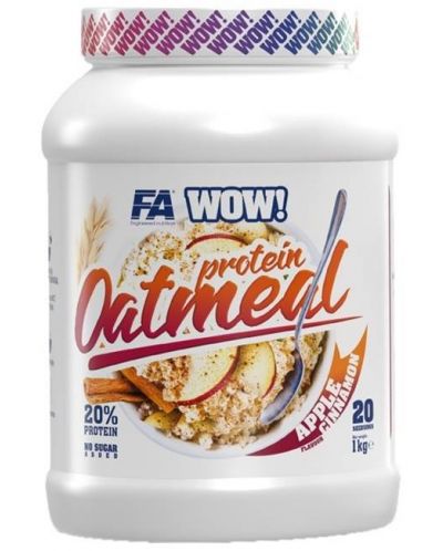 WOW! Protein Oatmeal, ябълки с канела, 1 kg, FA Nutrition - 1