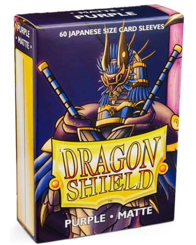 Протектори за карти Dragon Shield - Matte Sleeves Small Siza, Purple (60 бр.) - 1