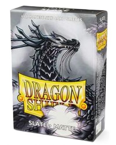 Протектори за карти Dragon Shield Sleeves - Small Matte Slate (60 бр.) - 1