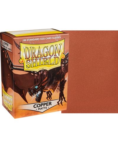 Протектори за карти Dragon Shield Sleeves - Matte Copper (100 бр.) - 2