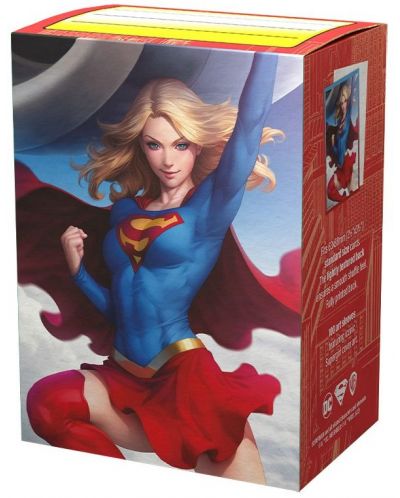 Протектори за карти Dragon Shield - Brushed Art Sleeves Standard Size, Supergirl (100 бр.) - 1