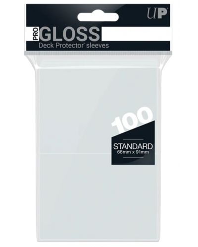 Протектори за карти Ultra Pro - PRO-Gloss Standard Size, Clear (100 бр.) - 1