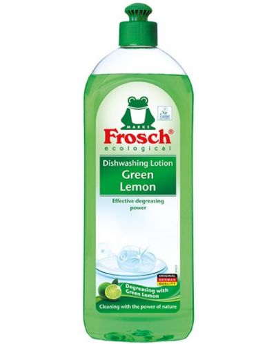 Препарат за миене на съдове Frosch - Зелен лимон, 750 ml - 1