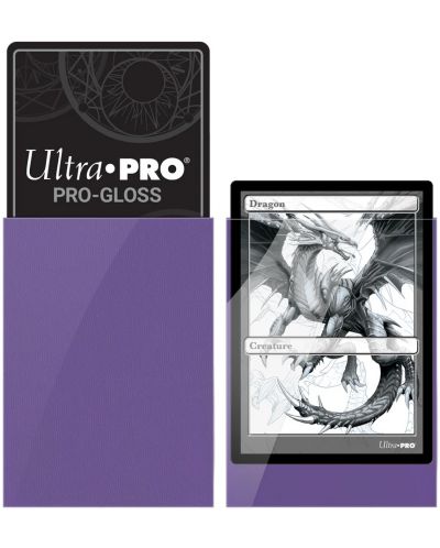 Протектори за карти Ultra Pro - PRO-Gloss Standard Size, Purple (50 бр.) - 2