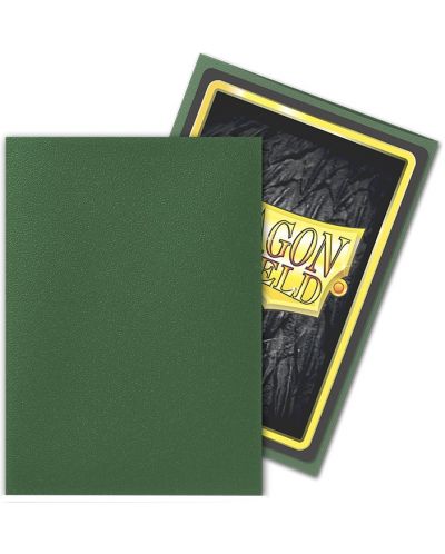 Протектори за карти Dragon Shield - Matte Sleeves Standard Size, Forest Green (100 бр.) - 3