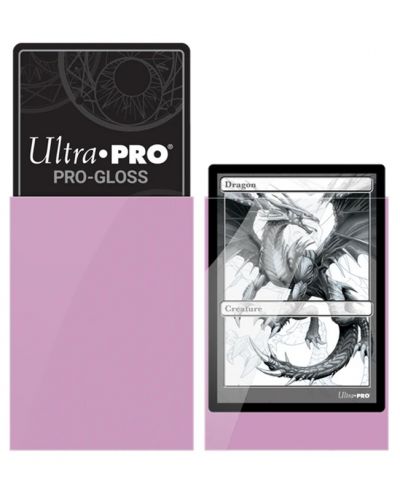 Протектори за карти Ultra Pro - PRO-Gloss Standard Size, Pink (50 бр.) - 2