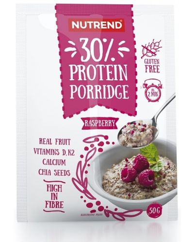 Protein Porridge, малина, 5 сашета, Nutrend - 2