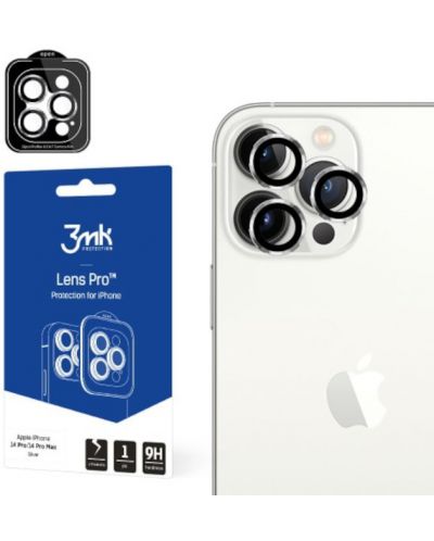 Стъклен протектор 3mk - Lens Protection Pro, iPhone 14 Pro/Max, сребрист - 4