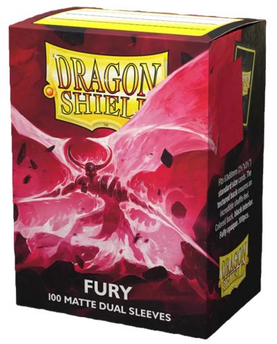 Протектори за карти Dragon Shield Dual Sleeves - Matte Fury (100 бр.) - 1