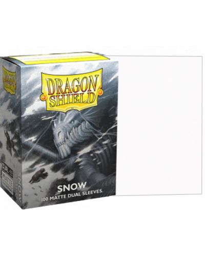 Протектори за карти Dragon Shield - Matte Dual Sleeves Standard Size, Snow (100 бр.) - 2